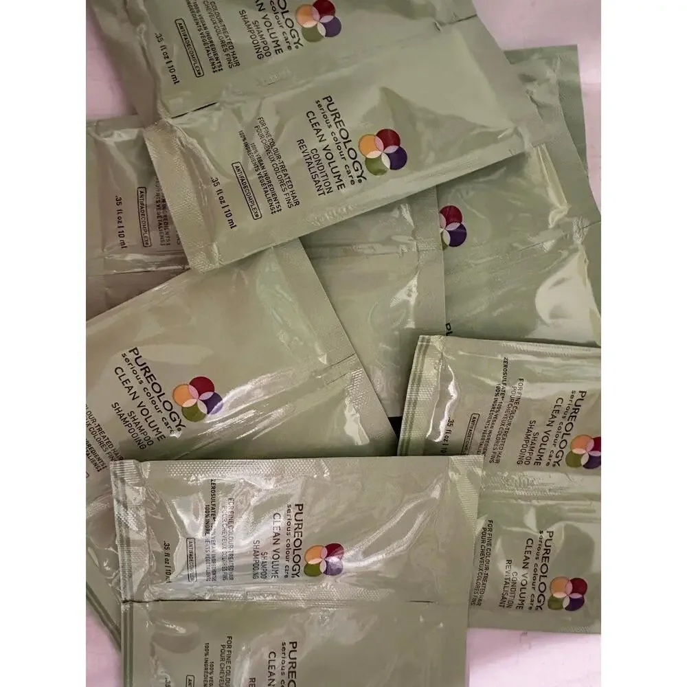 Pureology clean volume‎ shampoo and conditioner Travel Packets
